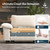 2 Pieces Modular Sectional Sofa Sets, Oversized Couch Set with Loveseats, Comfy Cloud Couches with Throw Pillows, 5-Seater Deep Seat Sofa for Living Room, Chenille Beige