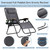 XXL Oversized Padded Zero Gravity Chair Set of 2, Foldable Patio Recliner, 30" Wide Seat Anti Gravity Lounger with Armrest and Cup Holder, Support 400 LBS (Light Gray)