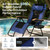 XXL Oversized Padded Zero Gravity Chair Set of 2, Foldable Patio Recliner, 30" Wide Seat Anti Gravity Lounger with Armrest and Cup Holder, Support 400 LBS (Navy Blue)