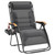 XXL Oversized Padded Zero Gravity Chair, Foldable Patio Recliner, 30" Wide Seat Anti Gravity Lounger with Cup Holder, Support 400 LBS (Light Gray)