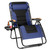 XXL Oversized Padded Zero Gravity Chair, Foldable Patio Recliner, 30" Wide Seat Anti Gravity Lounger with Cup Holder, Support 400 LBS (Navy Blue)