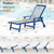 Chaise Lounge Chair Outdoor, HDPS and HDPE Wicker Chaise Lounger with 5 Positions, Pool Lounge Chairs with Wheels and Adjustable Backrest for Patio, Poolside, Deck, Backyard