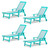 Chaise Lounge Chair Outdoor Set of 4, HDPS and HDPE Wicker Chaise Lounger with 5 Positions, Pool Lounge Chairs with Wheels and Adjustable Backrest for Patio, Poolside, Deck, Backyard