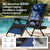 Zero Gravity Chair Set of 2, Padded Anti Gravity Recliner, Oversized 28" Wide Seat, Foldable Patio Lounger with Armrest & Cup Holder, Supports 400 LBS (Blue Black)