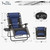 Zero Gravity Chair Set of 2, Padded Anti Gravity Recliner, Oversized 28" Wide Seat, Foldable Patio Lounger with Armrest & Cup Holder, Supports 400 LBS (Blue Black)