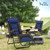 Zero Gravity Chair Set of 2, Padded Anti Gravity Recliner, Oversized 28" Wide Seat, Foldable Patio Lounger with Armrest & Cup Holder, Supports 400 LBS (Blue Black)