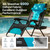 Zero Gravity Chair Set of 2, Padded Anti Gravity Recliner, Oversized 28" Wide Seat, Foldable Patio Lounger with Armrest & Cup Holder, Supports 400 LBS (Aqua)