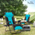 Zero Gravity Chair Set of 2, Padded Anti Gravity Recliner, Oversized 28" Wide Seat, Foldable Patio Lounger with Armrest & Cup Holder, Supports 400 LBS (Aqua)