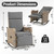 Outdoor Recliner Chair for Patio 2-in-1 Convertible Footrest & Rocking Mode, 90-135 Adjustable Backrest, Rattan Wicker with Removable Cushion for Garden, Balcony, Porch, Gray