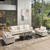 3 Pieces Modular Sectional Sofa Sets, Oversized Couch Set with Loveseat and Armchairs, Comfy Cloud Couches with Throw Pillows, 5-Seater Deep Seat Sofa for Living Room, Chenille Beige