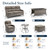 Luxury 6" Thick Cushioned 11 Pieces Patio Furniture Set with Outdoor Couch, Wicker Outdoor Conversation Set with High Back Swivel Rocker Chairs for Deck Porch Yard and Poolside - Grey+Grey
