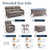 Luxury 6" Thick Cushioned 11 Pieces Patio Furniture Set with Outdoor Couch, Wicker Outdoor Conversation Set with High Back Swivel Rocker Chairs for Deck Porch Yard and Poolside - Brown+Grey