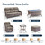 Luxury 6" Thick Cushioned 10 Pieces Patio Furniture Set with Outdoor Couch, Wicker Outdoor Conversation Set with High Back Swivel Rocker Chairs for Deck Porch Yard and Poolside - Brown+Grey