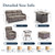 Luxury 6" Thick Cushioned 10 Pieces Patio Furniture Set with Fire Pit Table, Wicker Outdoor Conversation Set with High Back Swivel Rocker Chairs for Deck Porch Yard and Poolside - Brown+Grey