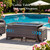 Luxury 6" Thick Cushioned 8 Pieces Patio Furniture Set with Outdoor Couch, Wicker Outdoor Conversation Set with High Back Swivel Rocker Chairs for Deck Porch Yard and Poolside - Brown+Grey