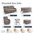 Luxury 6" Thick Cushioned 7 Pieces Patio Furniture Set with Outdoor Couch, Wicker Outdoor Conversation Set with High Back Swivel Rocker Chairs for Deck Porch Yard and Poolside - Brown+Grey