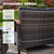 9-Piece Half-Moon Curved Outdoor Patio Furniture Set, Sectional Conversation Sofa with Wood Armrests, Coffee & Side Tables for Backyard Deck Garden, Grey