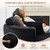 Oversized Round Chaise Longue Chair Indoor, Modern 55-inch Upholstered Corduroy Deep Seat Circle Single Cloud Lounge Floor Sofa Chair for Living Room, Bedroom Apartment, Black