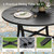Patio Table and Chairs Set, 5 Pieces Outdoor Dining Set with Round Metal Table and Textilene Chairs for Lawn Garden Backyard Deck,Brown