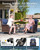 3-Piece Luxury Patio Furniture Set with 6" Thick Cushions, Weather-Resistant Wicker High Back Swivel Rocker Chairs, Senior-Friendly Conversation Set for Small Porch, Deck and Sunroom, Blue(V2)