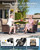 3-Piece Luxury Patio Furniture Set with 6" Thick Cushions, Weather-Resistant Wicker High Back Swivel Rocker Chairs, Senior-Friendly Conversation Set for Small Porch, Deck and Sunroom, Beige(V2)