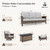 8-Piece Outdoor Furniture Set with Fire Pit Table, Patio Conversation Set with 5.5" Thick Cushions & High Back Swivel Chairs, All-Weather Wicker Deep Seating Sofa with Ottomans, Grey