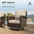 8-Piece Outdoor Furniture Set with Fire Pit Table, Patio Conversation Set with 5.5" Thick Cushions & High Back Swivel Chairs, All-Weather Wicker Deep Seating Sofa with Ottomans, Beige