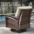 Outdoor Furniture, 2 x High Back Swivel Patio Chairs with 5.5" Cushions Wicker Rattan Deck Balcony Porch Furniture, Beige