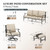 5 Piece Patio Furniture Set, 2 x Swivel Chair, 2 x Ottoman, 1 x 3-Seat Sofa, All Cushioned 7 Seats Outdoor Conversation Set for Lawn Garden Backyard