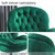 Velvet Swivel Accent Chair with Ottoman Set, Modern Tufted Armchair with Footrest for Living Room, Reading TV Chair for Adults, Comfy Chaise Lounge Chairs with 360 Degree Swiveling for Bedroom, Green