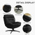 Chenille Swivel Accent Chair with Ottoman Set, Comfy Lounge Reading Chair with Ottoman, Modern 360 Rocking and Swiveling Lazy Single Armchair with Footrest for Bedroom, Black