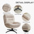 2PCS Chenille Swivel Accent Chair with Ottoman Set, Comfy Lounge Reading Chairs with Ottoman, Modern 360 Rocking and Swiveling Lazy Single Armchair with Footrest for Bedroom, Beige