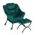 Lazy Chair with Ottoman, Modern Accent Chairs with Folding Footrest, Velvet Dark Green Sofa Chair Set, Reading Chairs, Oversized Armchairs for Bedroom, Study, Living Room, Courtyard