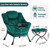 Lazy Chair with Ottoman, Modern Accent Chairs with Folding Footrest, Velvet Dark Green Sofa Chair Set, Reading Chairs, Oversized Armchairs for Bedroom, Study, Living Room, Courtyard