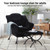 Lazy Chair with Ottoman, Modern Accent Chair with Armrests and a Side Pocket, Plush Black Accent Chairs, Reading Chairs, Oversized Armchairs for Bedroom, Study, Living Room, Courtyard