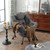 Lazy Chair for Living Room, Modern Accent Chairs with Armrests, Dark Grey Armchairs with Side Pocket, Cozy Lazy Sofa for Reading, Balcony, Bedroom, Dorm, Small Spaces