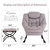 Lazy Chair with Ottoman, Modern Chair with Folding Footrest, Lounge Accent Chair, Comfortable Reading Chair, Oversized Armchairs for Bedroom, Study, Living Room, Courtyard (Light Grey)