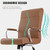 Office Desk Chair,Modern Leather Conference Room Chairs,High Back Ergonomic Home ofiice Chair,Adjustable Height Swivel Executive Computer Chairs with Padded Seat and Armrest (Brown)