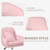 Mid Back Velvet Vanity Chair Swivel Rolling Desk Chair with Wheels, Modern Upholstered Makeup Chair for Women Girls, Computer Task Chair for Bedroom Living Room Office, Pink