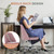 Office Chair, Comfy Desk Chair Rolling Vanity Swivel Task Chairs with Wheels, Wide Seating Armless Height Adjustable Computer Chairs for Home,Bedroom,Student,Adults, Blush