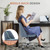 Office Chair, Comfy Desk Chair Rolling Vanity Swivel Task Chairs with Wheels, Wide Seating Armless Height Adjustable Computer Chairs for Home,Bedroom,Student,Adults, Blue