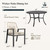 5 Pieces Patio Dining Set, 4 x Woven Rattan Dining Chairs with Cushions, 42" Metal Round Dining Table, Patio Table and Chairs Set for Lawn Garden Backyard Deck