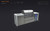 Deluxe Series Stainless Steel 94"W x 23"D Modular Outdoor Kitchen Island + Side Burner + Refrigerator + 44"W 6-Burner BBQ Gas Grill + White Granite Countertops + Storage Cabinets & Drawers