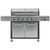 6-Burner Propane Gas BBQ Grill with Side Burner, 73,000 BTUs, Stainless Steel Cabinet Grill with Cast Iron Grates for Outdoor Cooking, Backyard BBQ, Patio, Large Parties