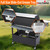 6-Burner Propane Gas BBQ Grill with Side Burner - 65850 BTU Total Output Stainless Steel Grills with Enameled Cast Iron Grill for Outdoor Backyard Barbecue, 620 SQ. IN. Cooking Area