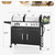 Charcoal and Propane Gas Grill Combo with Side Burner & Porcelain-Enameled Cast Iron Grate, Dual Fuel BBQ Grill for Outdoor, Barbecue Grill, 690 SQIN Cooking Area
