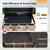 22" Flat Top Grill with Lid & Ceramic Coated Cast Iron Pan, 3-Burner Portable Tabletop Gas Propane Griddle for Outdoor, BBQ, Camping & Tailgating Barbecue, 24,000 BTU
