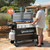 Propane Gas and Charcoal Grill Combo,Grill and Griddle Combo Dual Fuel BBQ Grill with Dual Lids for Outdoor Barbecue, Black