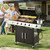 Upgraded 44,000 BTU Stainless Steel Burner Barbecue Grill, 4 Burner BBQ Propane Gas Grill with Side Stove & Cast Iron Grates for Patio, Camping, Outdoor Cooking