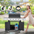 Upgraded 44,000 BTU Stainless Steel Burner Barbecue Grill, 4 Burner BBQ Propane Gas Grill with Side Stove & Cast Iron Grates for Patio, Camping, Outdoor Cooking